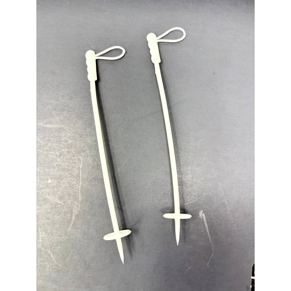 Vintage GI Joe Ski Poles White Plastic Action Figure Accessories 12in Hasbro